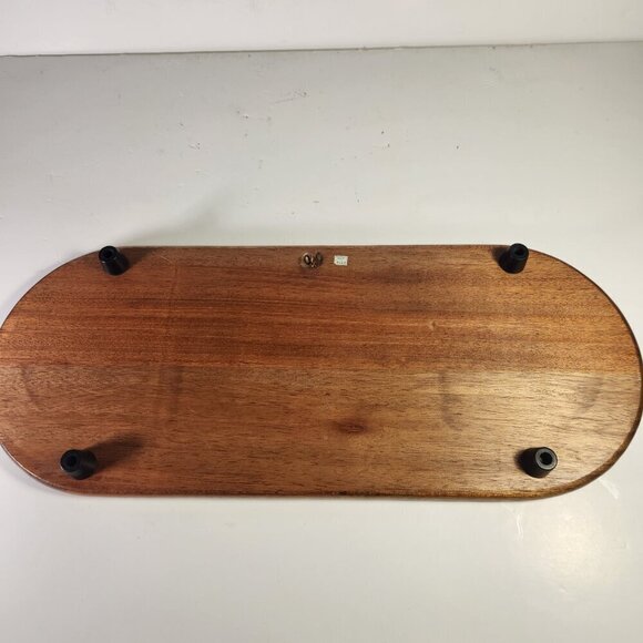Charcuterie Cheese Board Tray with Ceramic Tile in the Center Vintage 70s Japan - Picture 7 of 11